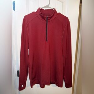 Bearded Goat Men's Red Half-Zip Sweater